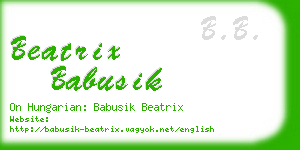 beatrix babusik business card